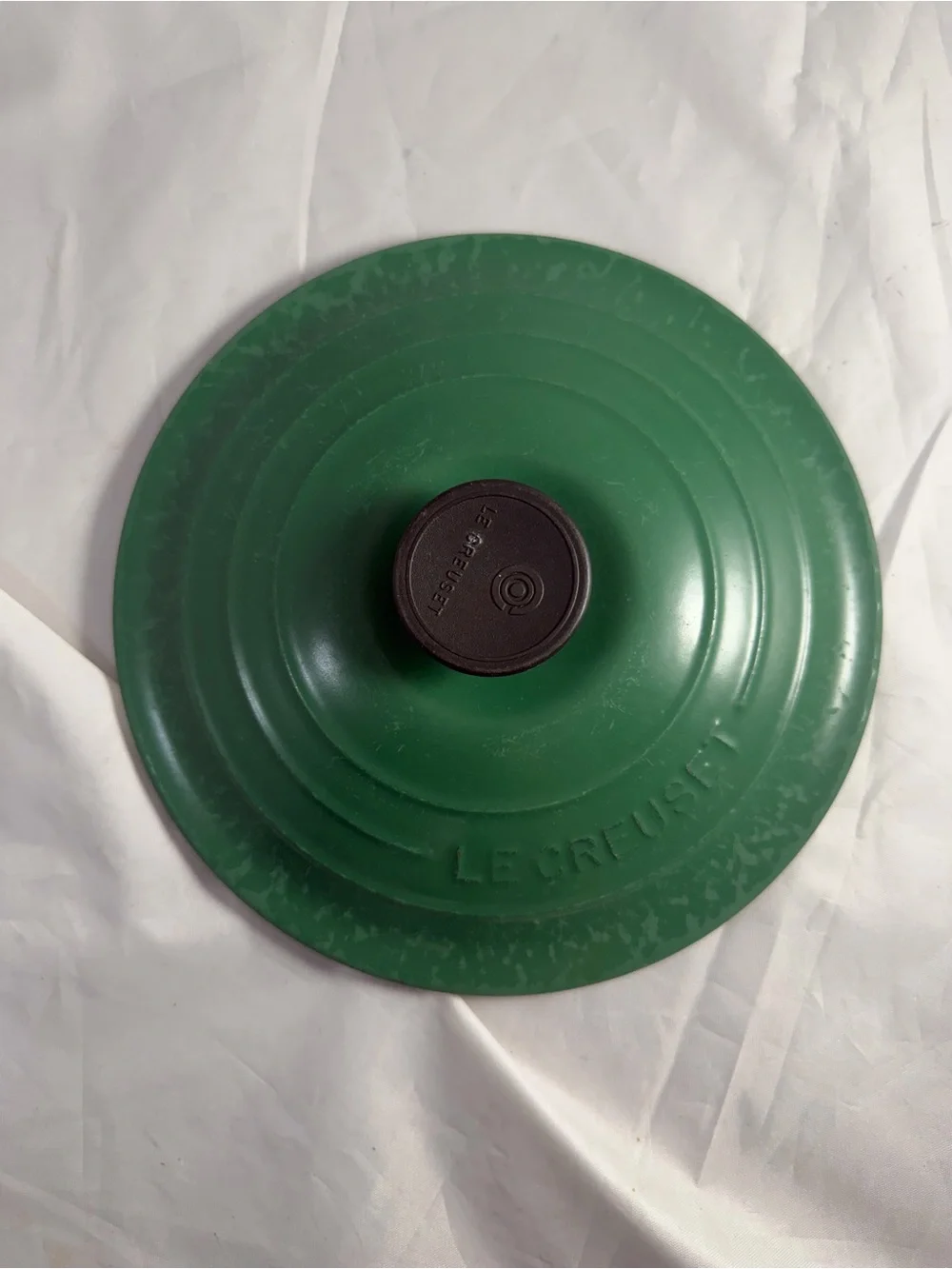 Vintage Green Le Creuset Cast Iron Lid Only #20 France Round LID ONLY 1.9qt